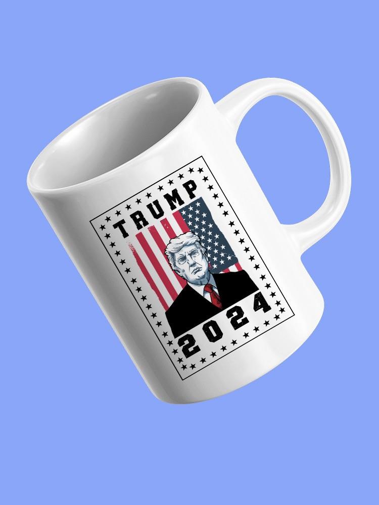 Trump American Flag 2024 Mug -SmartPrintsInk Designs