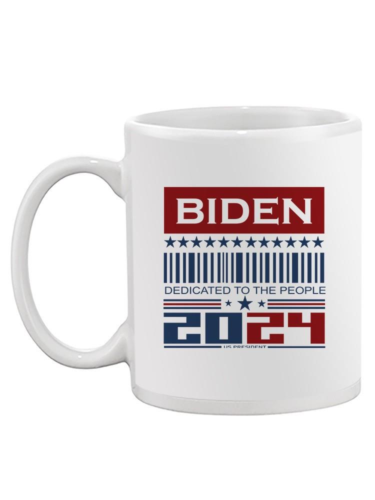 Biden Dedicated 2024 Mug -SmartPrintsInk Designs