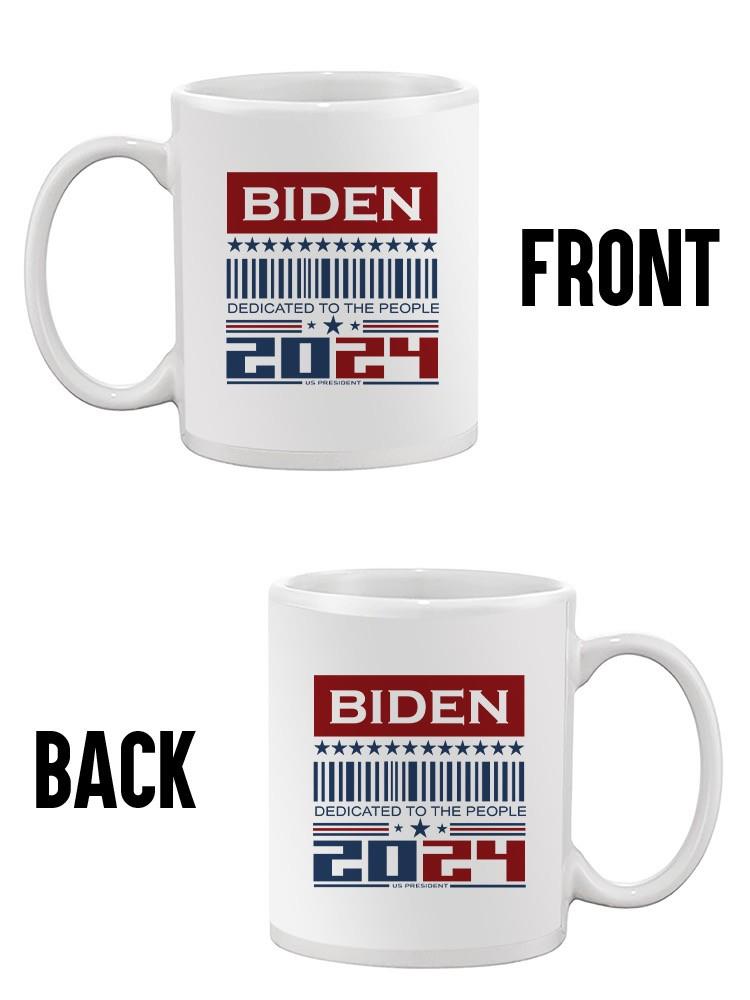 Biden Dedicated 2024 Mug -SmartPrintsInk Designs