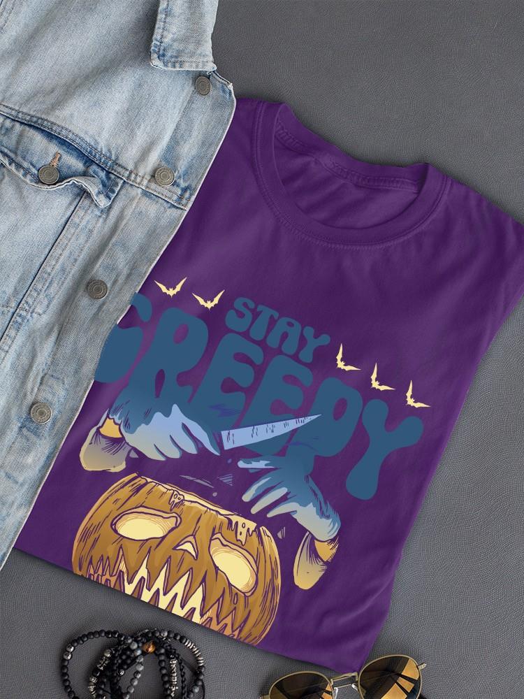 Stay Creepy Pumpkin T-shirt -SmartPrintsInk Designs