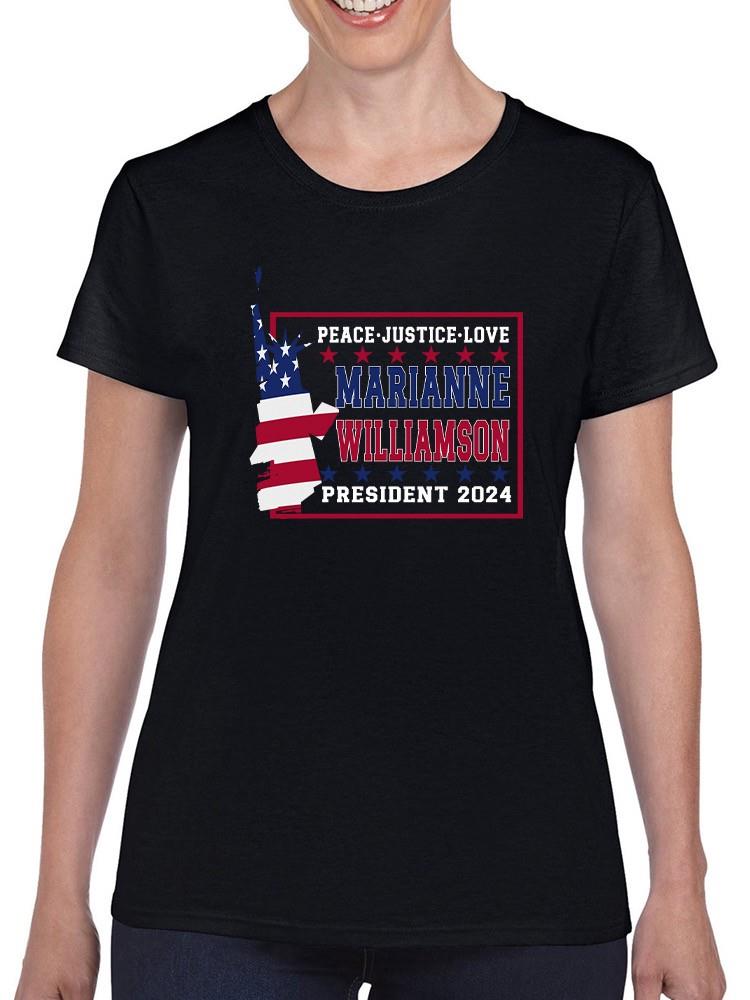 Peace Justice Love Williamson T-shirt -SmartPrintsInk Designs