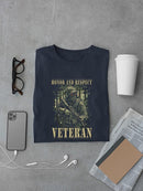 Honor And Respect Veteran T-shirt -SmartPrintsInk Designs