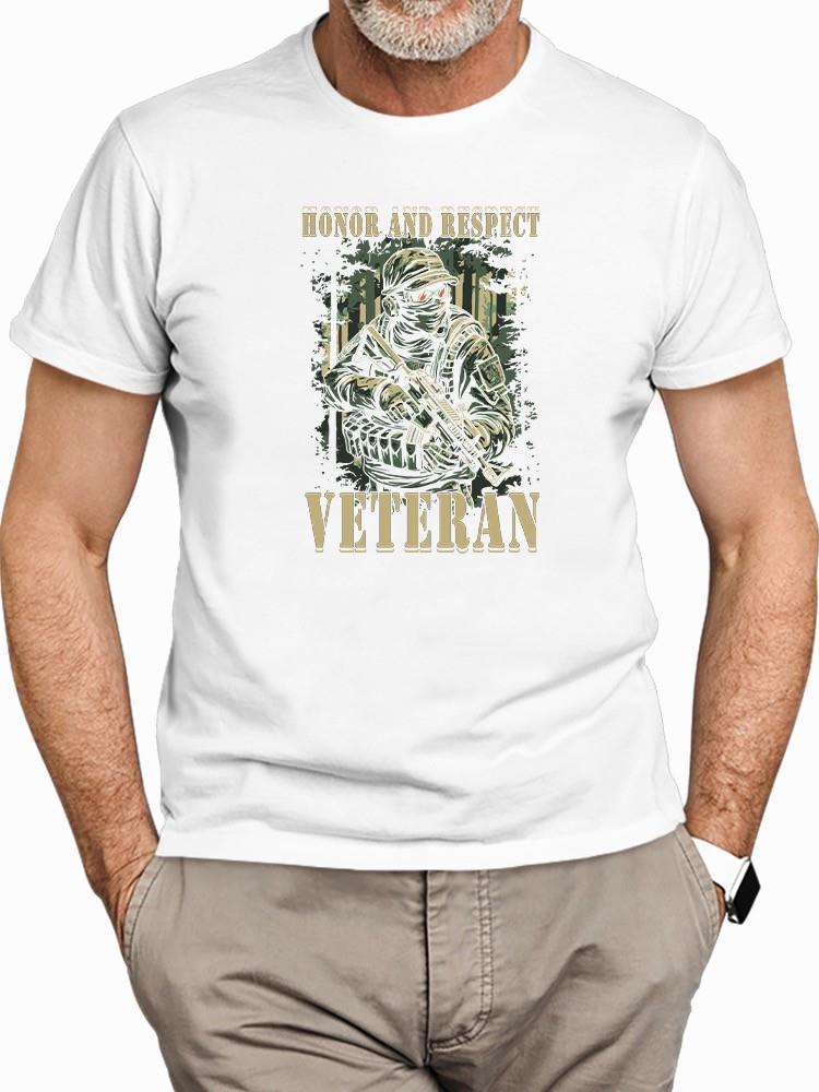 Honor And Respect Veteran T-shirt -SmartPrintsInk Designs