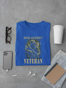 Honor And Respect Veteran T-shirt -SmartPrintsInk Designs