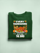 Every Thanksgiving Give The Bird Hoodie -SmartPrintsInk Designs
