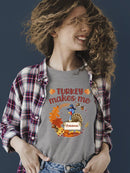Turkey Makes Me Catatonic T-shirt -SmartPrintsInk Designs