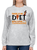 There Is No Diet In Thanksgiving Hoodie -SmartPrintsInk Designs