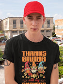 Thanksgiving With My Gnomies T-shirt -SmartPrintsInk Designs