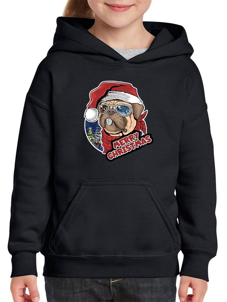 Pug Merry Christmas  Hoodie -SmartPrintsInk Designs