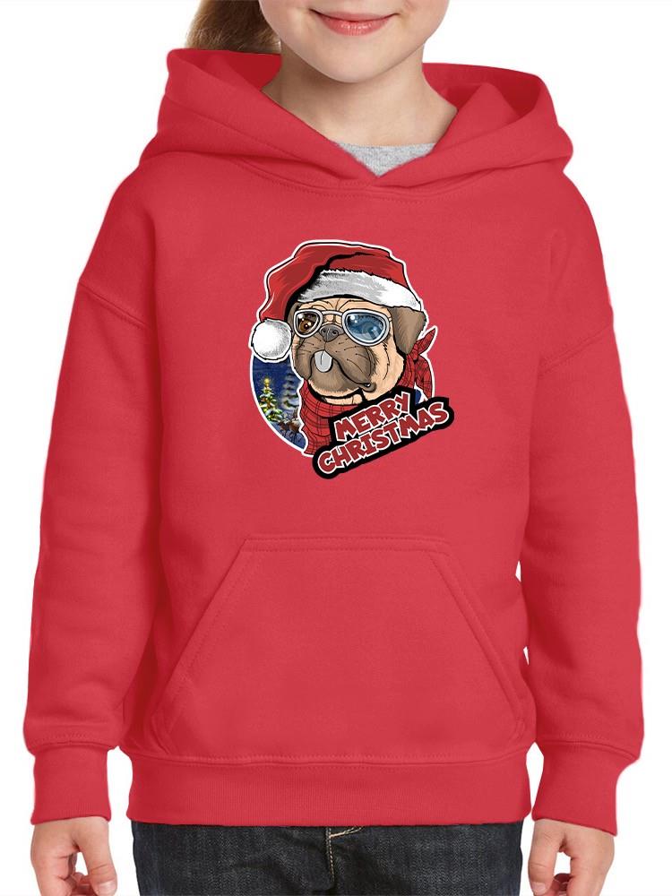 Pug Merry Christmas  Hoodie -SmartPrintsInk Designs