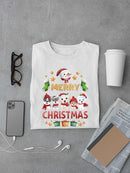 Puppys Merry Christmas T-shirt -SmartPrintsInk Designs