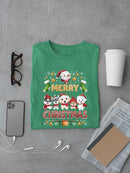 Puppys Merry Christmas T-shirt -SmartPrintsInk Designs