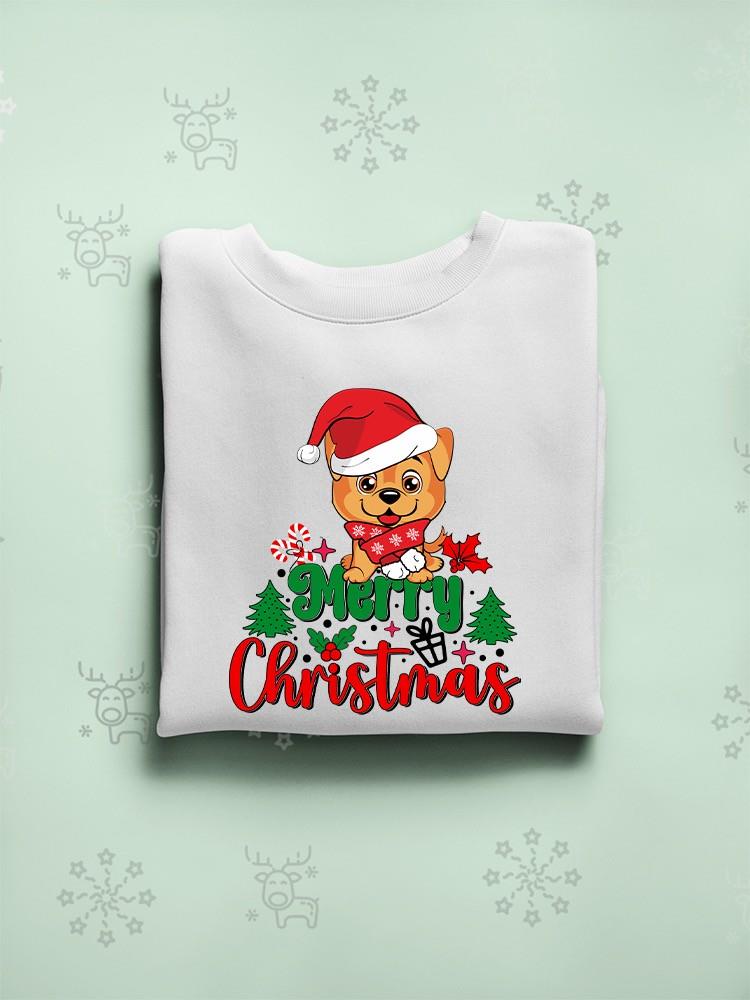 Puppy Merry Christmas Hoodie -SmartPrintsInk Designs