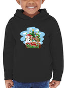 Merry Christmas Cartoon Pups Hoodie -SmartPrintsInk Designs