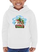 Merry Christmas Cartoon Pups Hoodie -SmartPrintsInk Designs