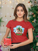 Merry Christmas Cartoon Pups T-shirt -SmartPrintsInk Designs
