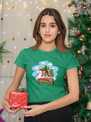 Merry Christmas Cartoon Pups T-shirt -SmartPrintsInk Designs