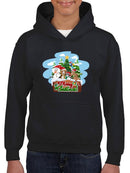 Merry Christmas Cartoon Pups Hoodie -SmartPrintsInk Designs