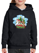 Merry Christmas Cartoon Pups Hoodie -SmartPrintsInk Designs