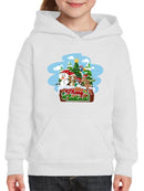 Merry Christmas Cartoon Pups Hoodie -SmartPrintsInk Designs