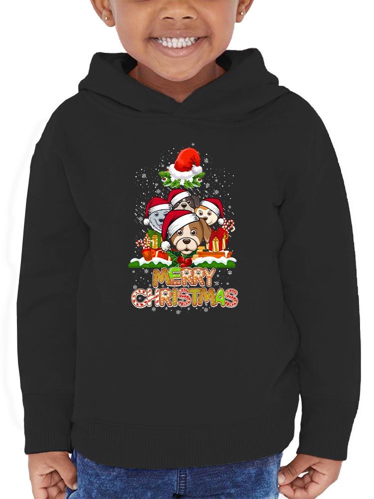 Merry Christmas Pups Hoodie -SmartPrintsInk Designs