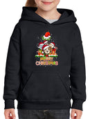 Merry Christmas Pups Hoodie -SmartPrintsInk Designs