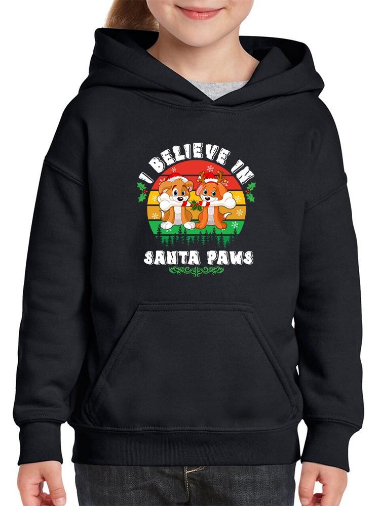 I Believe In Santa Paws Hoodie -SmartPrintsInk Designs