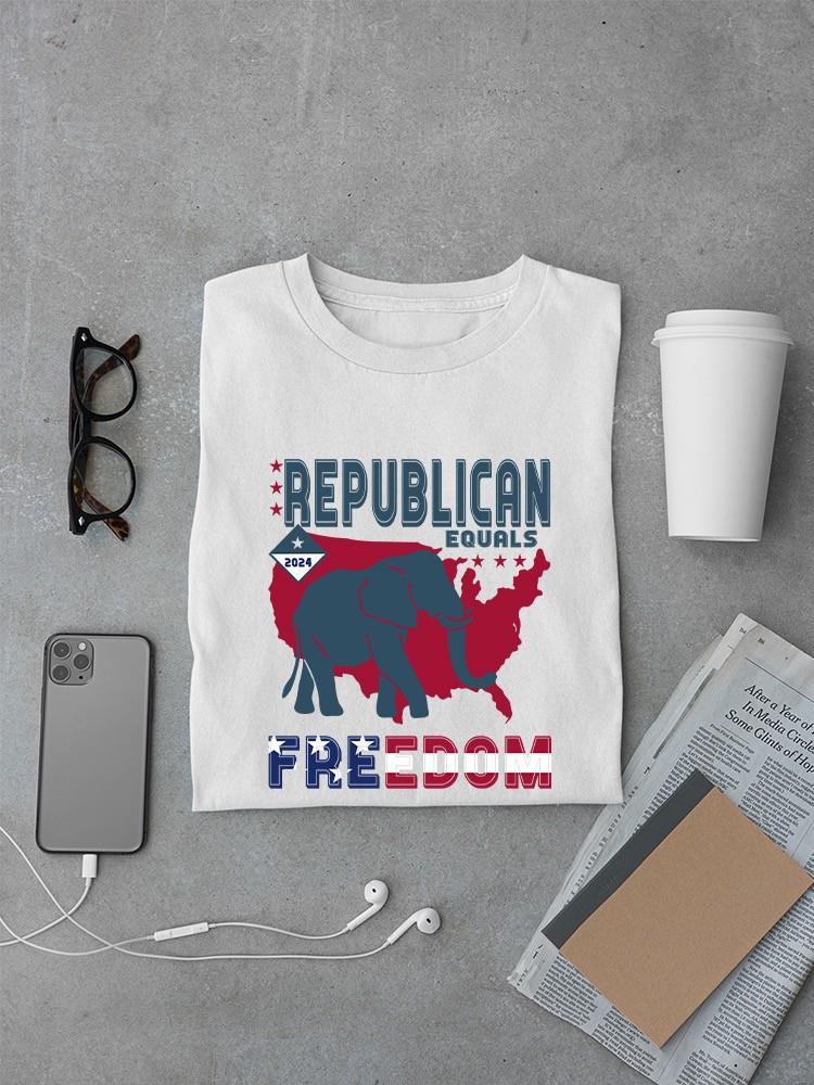 Republican Equals Freedom 2024 T-shirt -SmartPrintsInk Designs