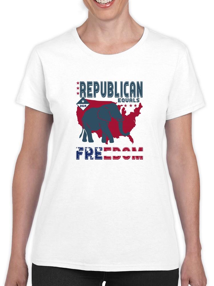 Republican Equals Freedom 2024 T-shirt -SmartPrintsInk Designs