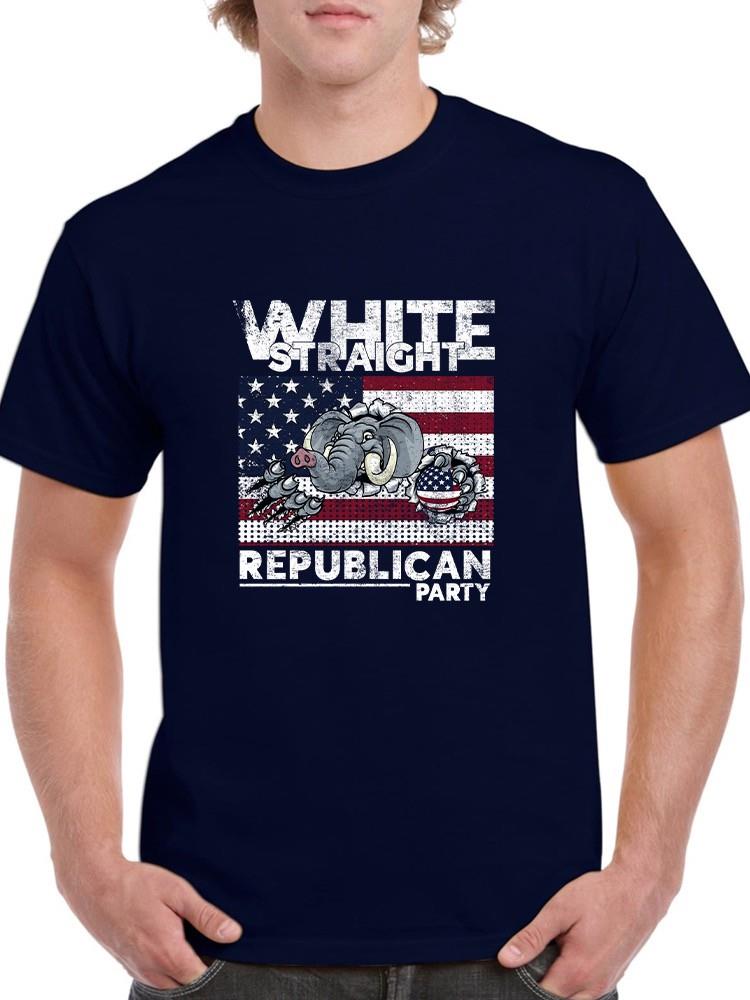 White Straight Republican Party T-shirt -SmartPrintsInk Designs