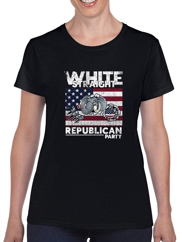 White Straight Republican Party T-shirt -SmartPrintsInk Designs