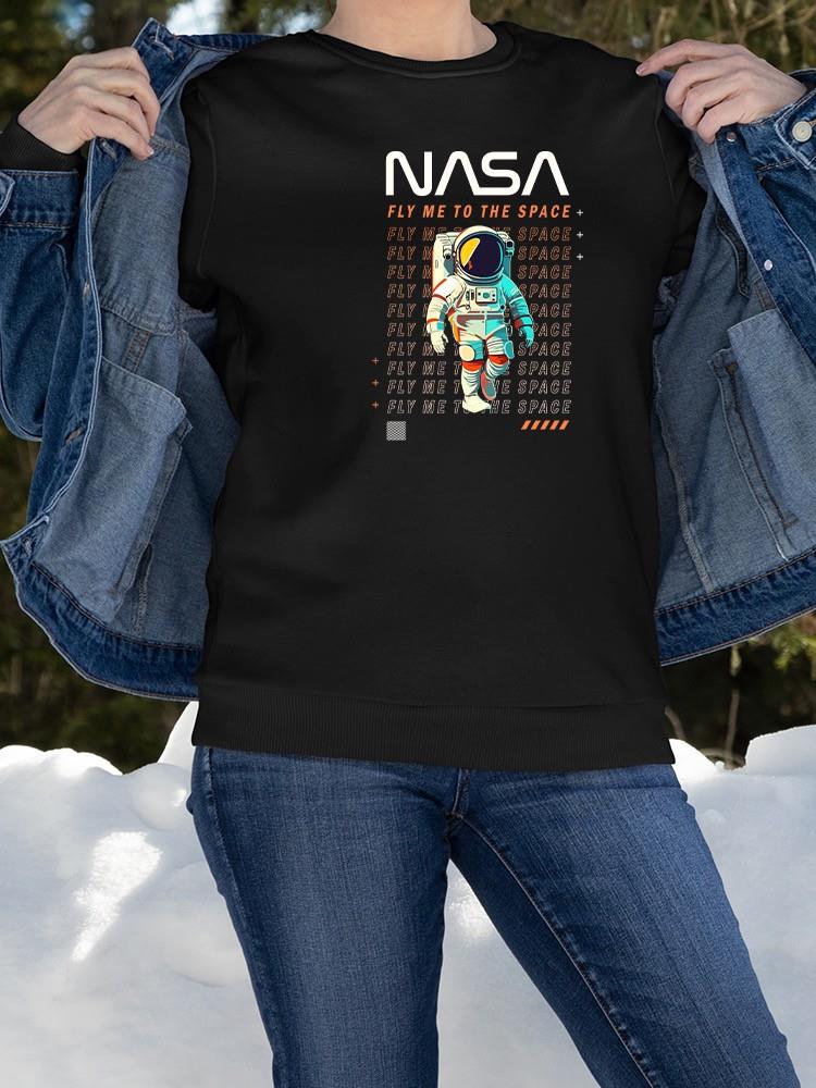 Nasa Fly Me To The Space Hoodie -SmartPrintsInk Designs
