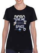 Nasa Give Me Some Space T-shirt -SmartPrintsInk Designs
