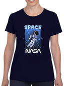 Nasa Space Drawing T-shirt -SmartPrintsInk Designs