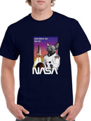 Nasa Astronaut Cat T-shirt -SmartPrintsInk Designs
