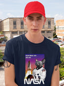 Nasa Astronaut Cat T-shirt -SmartPrintsInk Designs