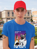 Nasa Astronaut Cat T-shirt -SmartPrintsInk Designs