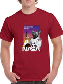 Nasa Astronaut Cat T-shirt -SmartPrintsInk Designs