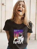 Nasa Astronaut Cat T-shirt -SmartPrintsInk Designs