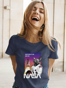 Nasa Astronaut Cat T-shirt -SmartPrintsInk Designs