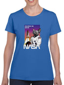Nasa Astronaut Cat T-shirt -SmartPrintsInk Designs