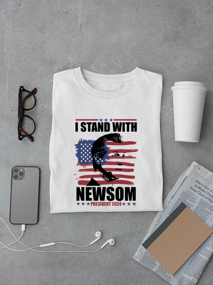 I Stand With Newsom T-shirt -SmartPrintsInk Designs
