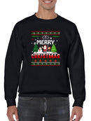 Ugly Sweater Merry Christmas Hoodie -SmartPrintsInk Designs