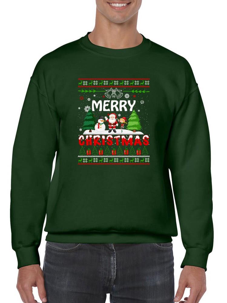 Ugly Sweater Merry Christmas Hoodie -SmartPrintsInk Designs