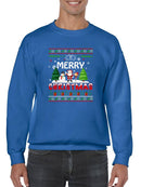 Ugly Sweater Merry Christmas Hoodie -SmartPrintsInk Designs
