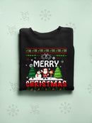 Ugly Sweater Merry Christmas Hoodie -SmartPrintsInk Designs