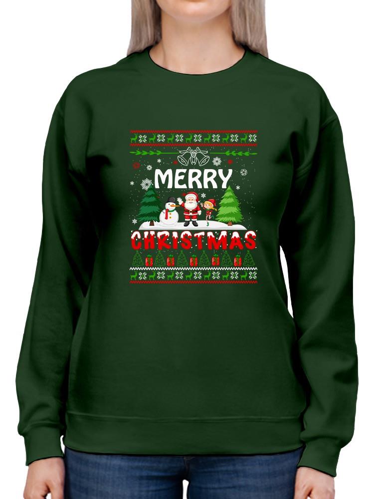 Ugly Sweater Merry Christmas Hoodie -SmartPrintsInk Designs