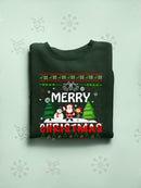 Ugly Sweater Merry Christmas Hoodie -SmartPrintsInk Designs