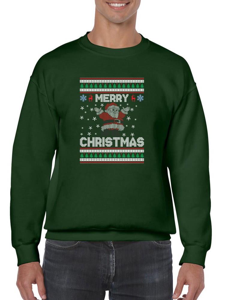 Santa Merry Christmas Hoodie -SmartPrintsInk Designs