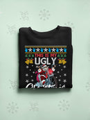 Ugly Xmas Sweater Cool Santa Hoodie -SmartPrintsInk Designs